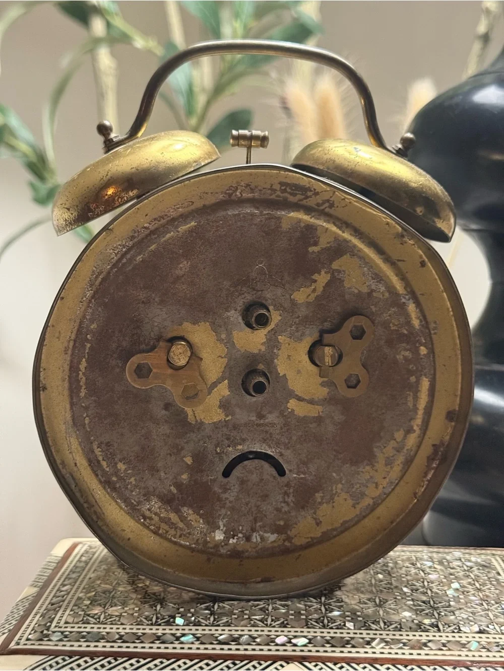VTG German Bradley Brass Tone Alarm Clock